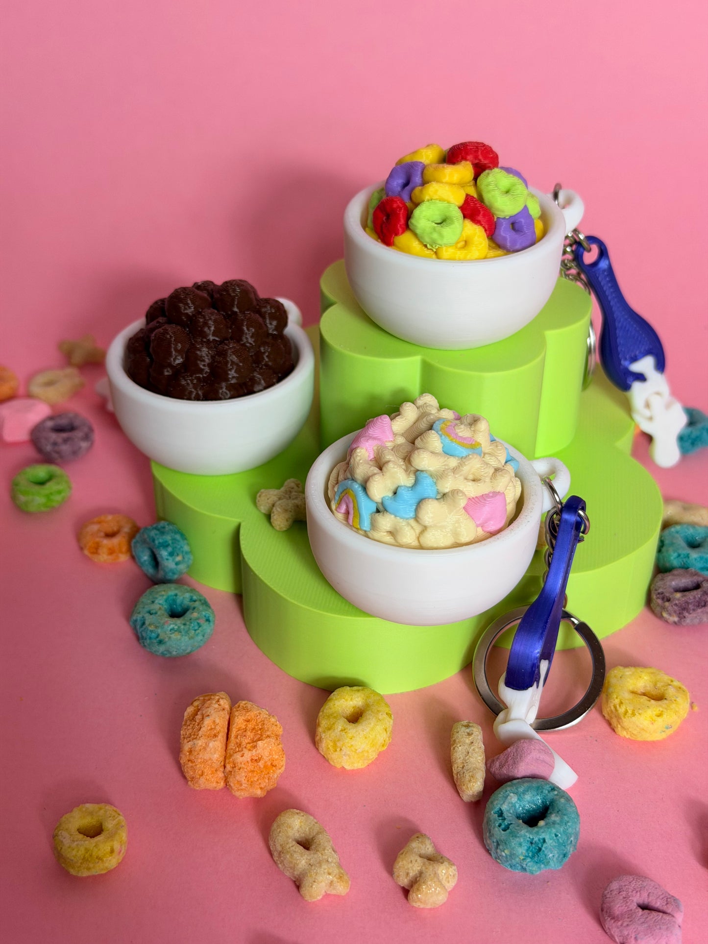 Cereal Fidget Clicker Keychain