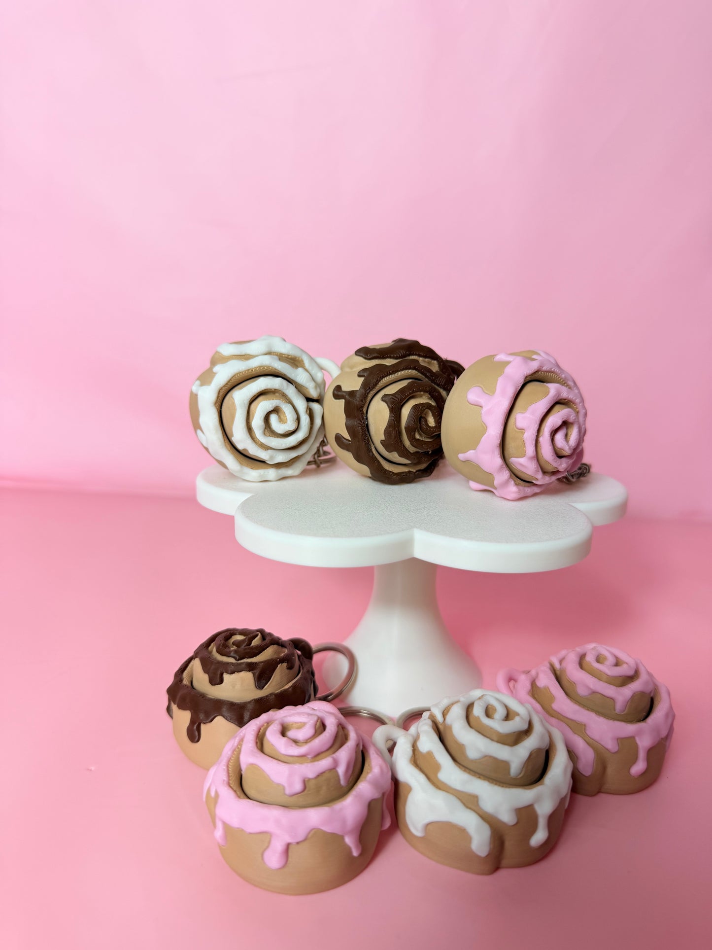 Cinnamon Bun Clicker Keychain